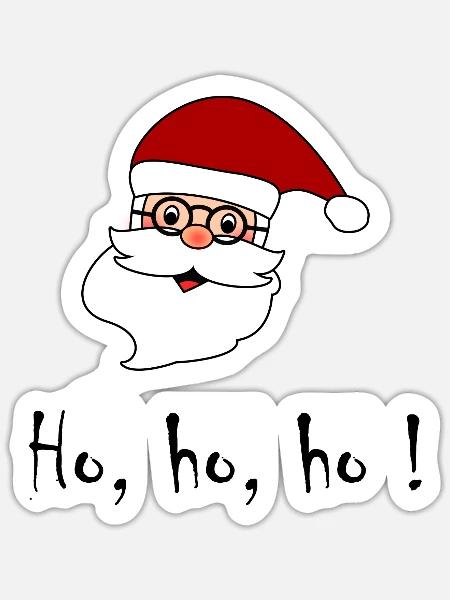 WEIHNACHTSMANN. WEIHNACHTEN. FROHE WEIHNACHTEN. FROHE WEIHNACHTEN - Sticker Größe S (10 x 10 cm) - Mattweiß