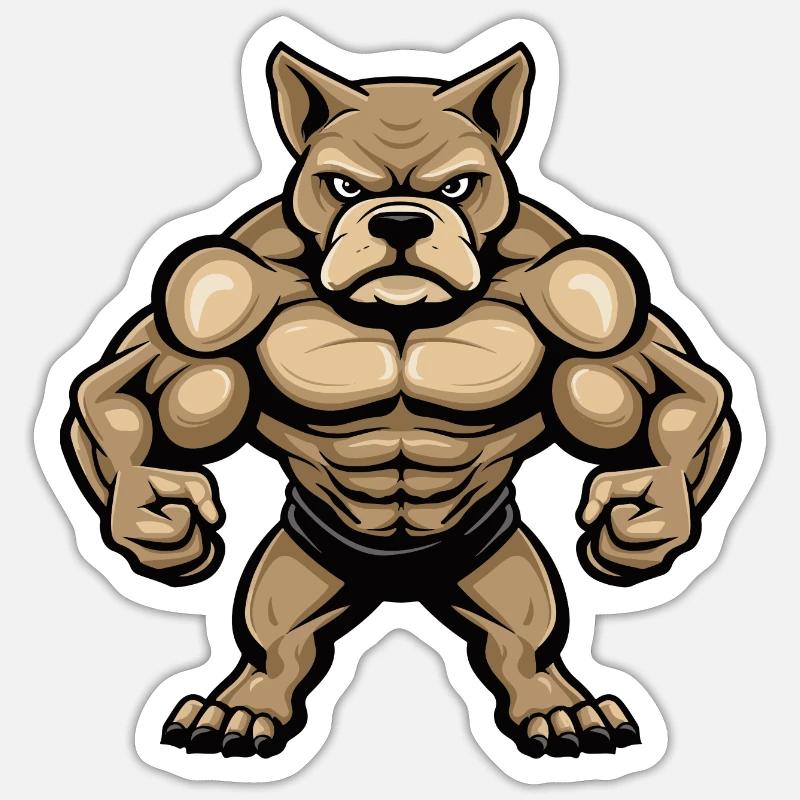 Dog Comic - Sticker Größe S (10 x 10 cm) - Mattweiß
