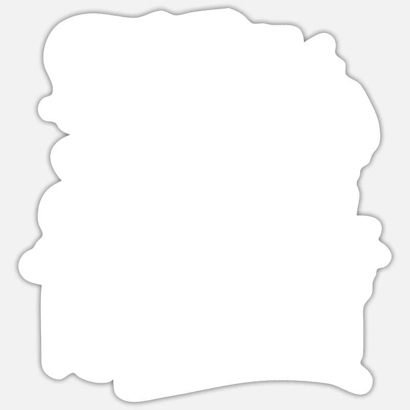 Introverti et sans conversation - Sticker taille S (10 x 10 cm) - blanc mat