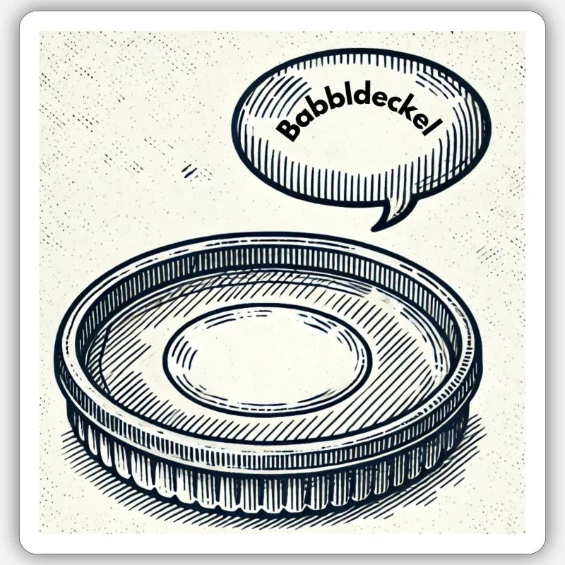 Babbldeckel Sticker Größe S (10 x 10 cm)