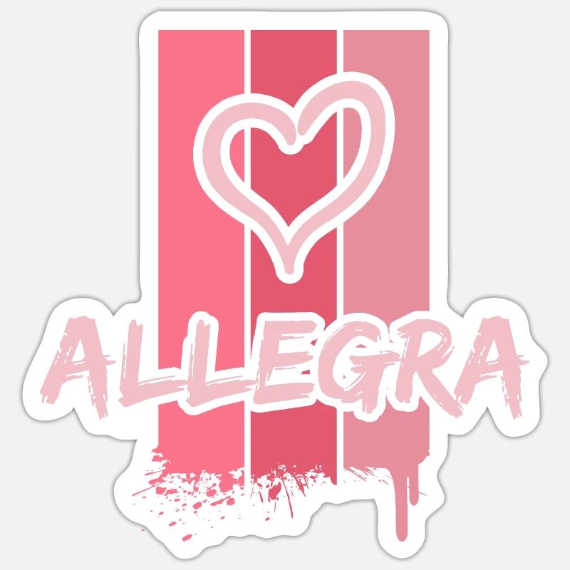 Gift for Allegra - Sticker size S (10 x 10 cm) - white matte