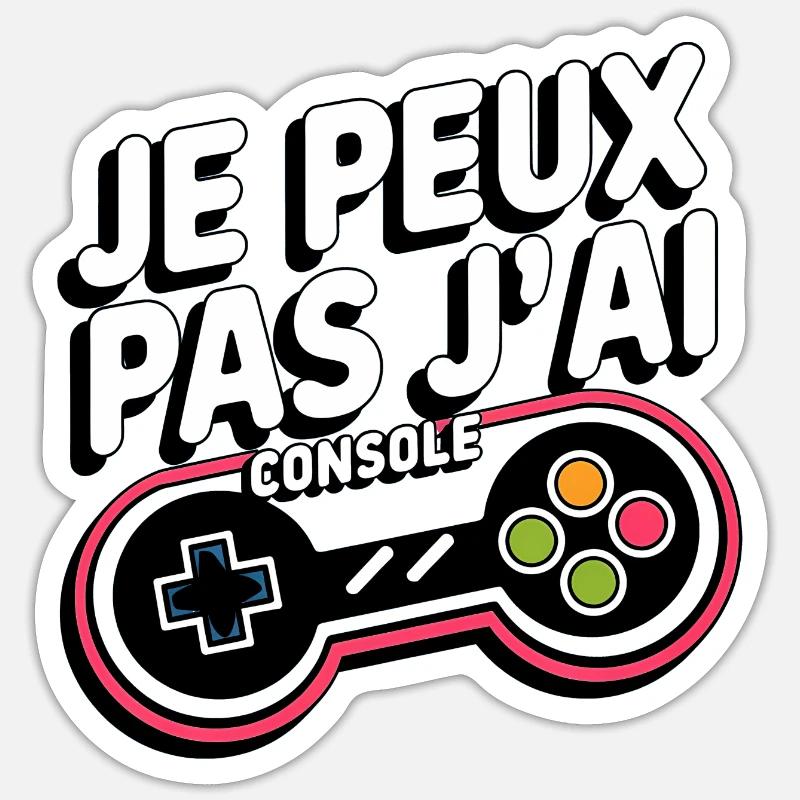 I Can't I Console - Sticker size S (10 x 10 cm) - white matte