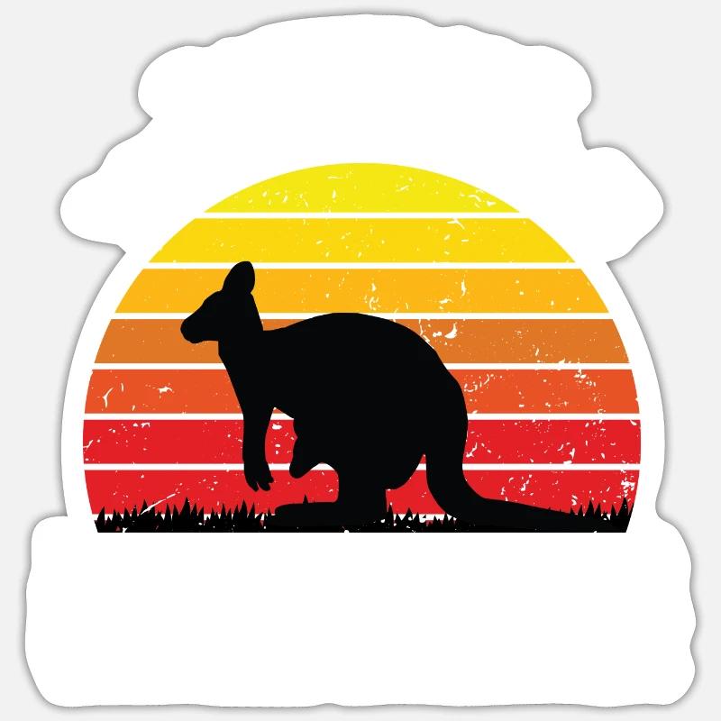Sei ein Känguru Sticker Größe S (10 x 10 cm)