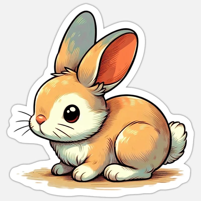 Rabbit Sticker size S (10 x 10 cm)