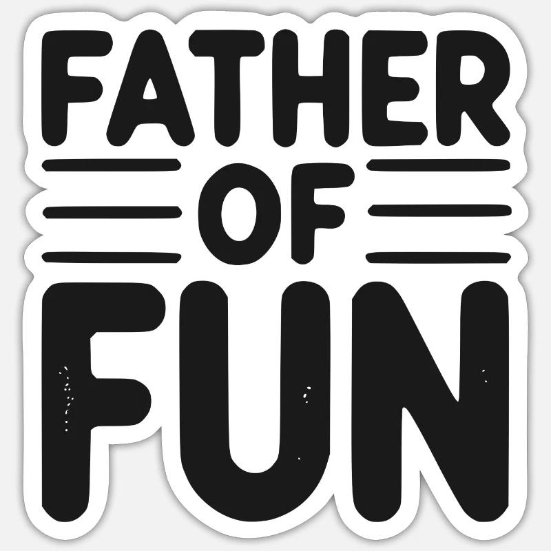 Vater des Spaßes - Sticker Größe S (10 x 10 cm) - Mattweiß