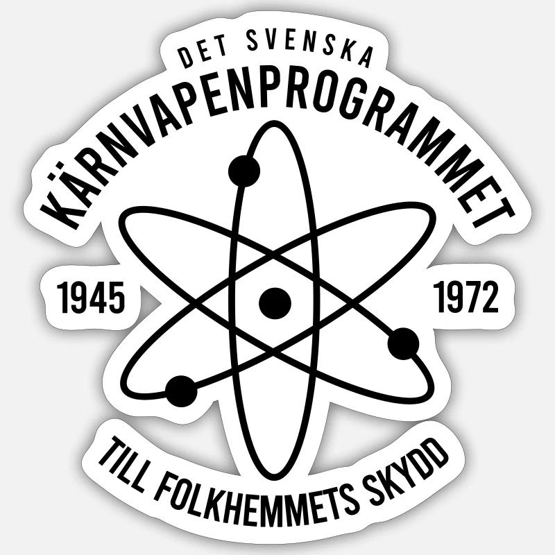 Das schwedische Atomwaffenprogramm - Sticker Größe S (10 x 10 cm) - Mattweiß