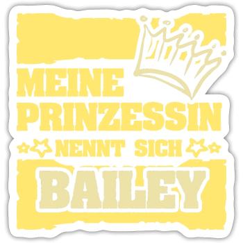 Mädchenname Bailey - Sticker Größe S (10 x 10 cm) - Mattweiß - Vorne