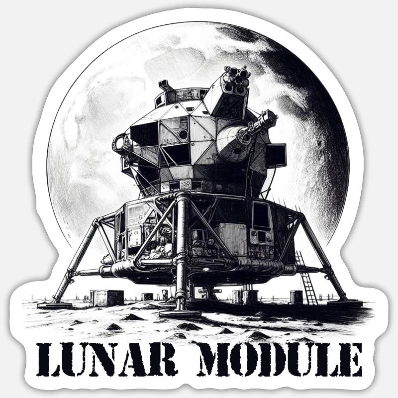 Lunar Module Sticker Größe S (10 x 10 cm)