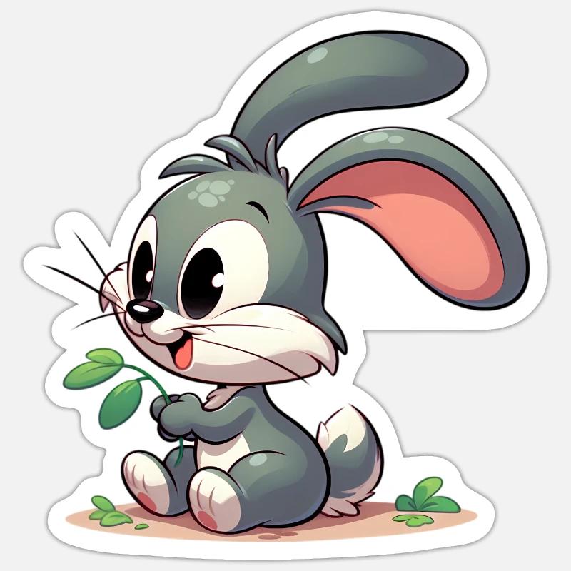 Rabbit - Sticker size S (10 x 10 cm) - white matte