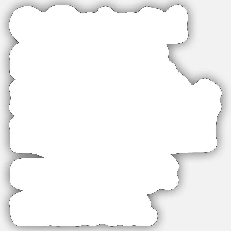 Kaffee ist überlebenswichtig - Sticker Größe S (10 x 10 cm) - Mattweiß
