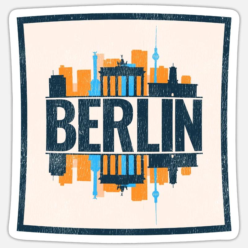 Berlin - Sticker Größe S (10 x 10 cm) - Mattweiß