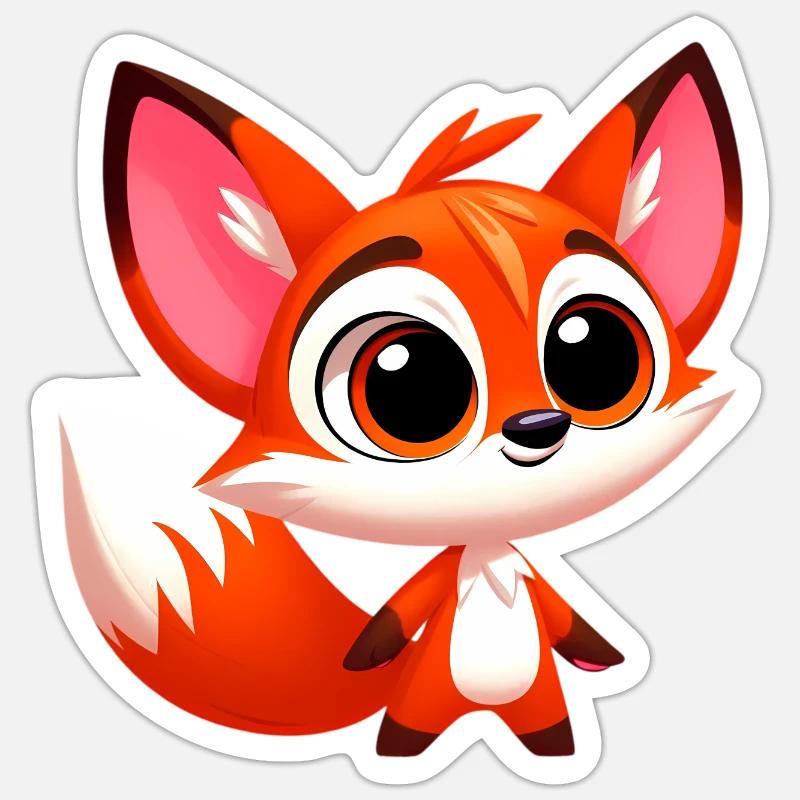 Fox - Sticker size S (10 x 10 cm) - white matte
