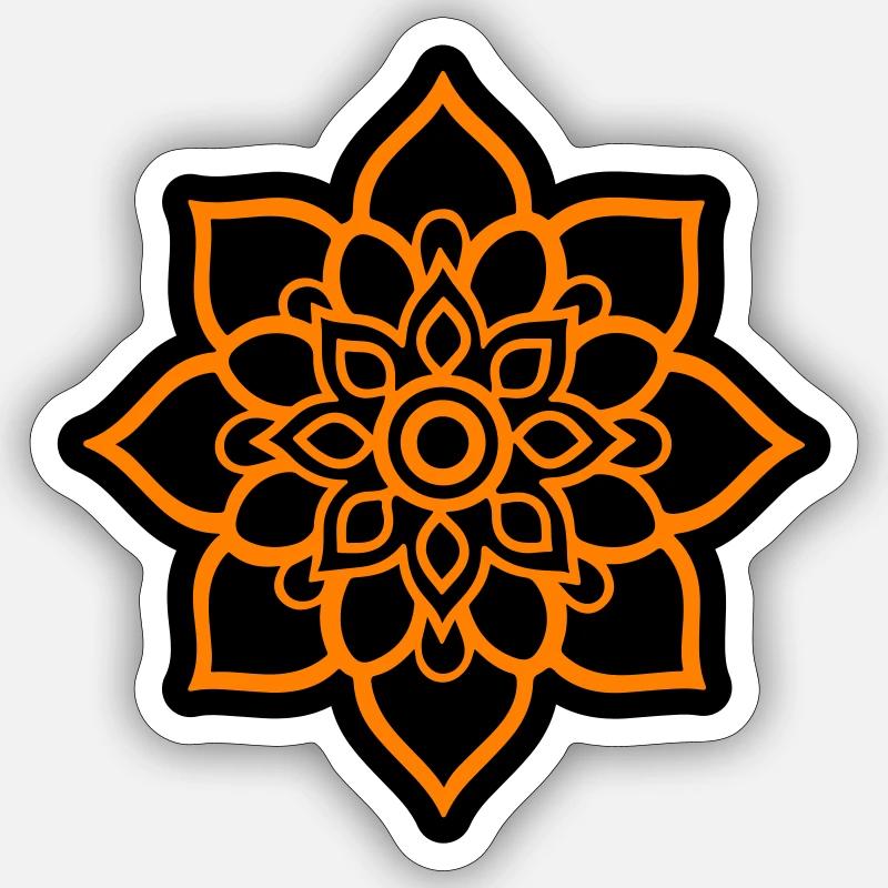 Blossom Mandala Sticker size S (10 x 10 cm)