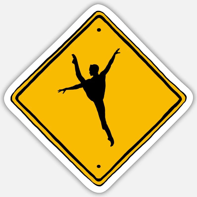 Caution ballet Sticker size S (10 x 10 cm)