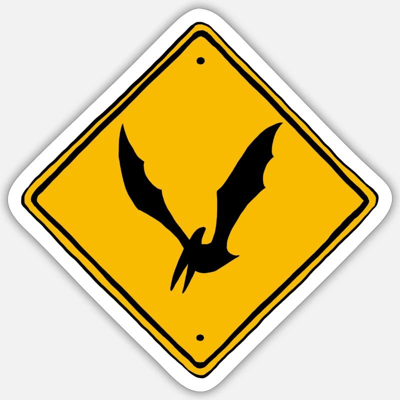 Beware pterodactyl Sticker size S (10 x 10 cm)