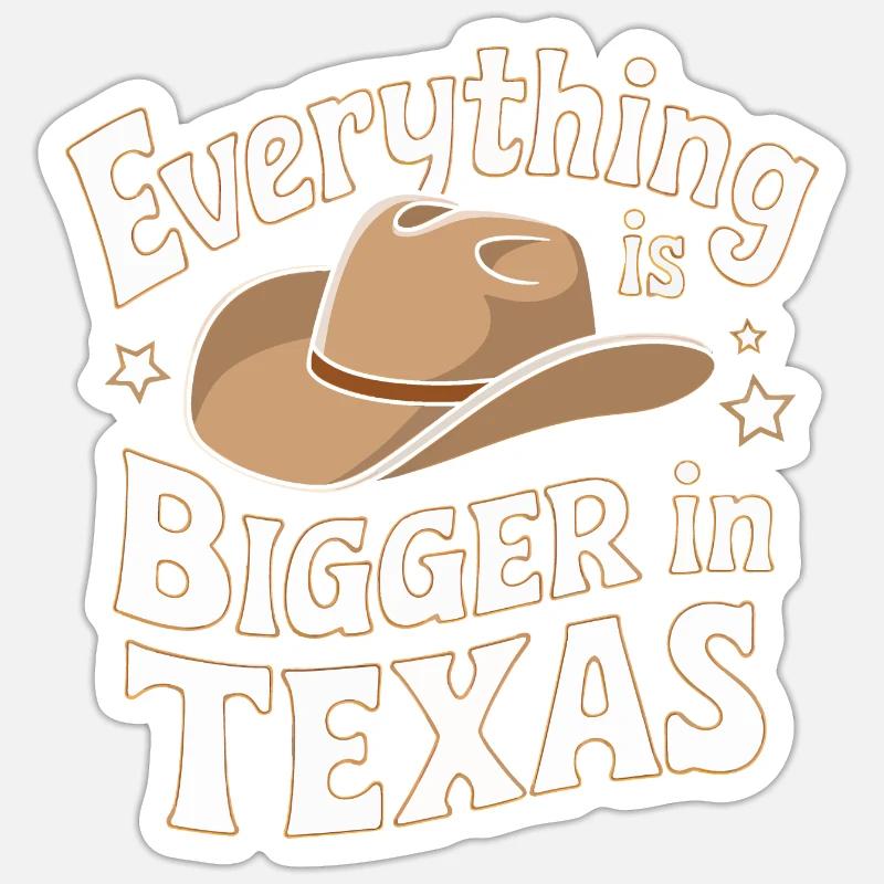 État du Texas Texans Texas - Sticker taille S (10 x 10 cm) - blanc mat