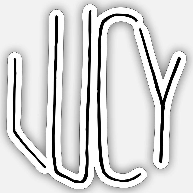 Lucy - Sticker size S (10 x 10 cm) - white matte
