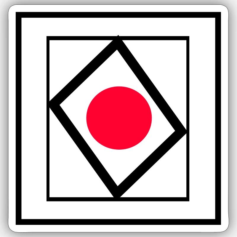 Geometric Figures, Abstract - Sticker size S (10 x 10 cm) - white matte