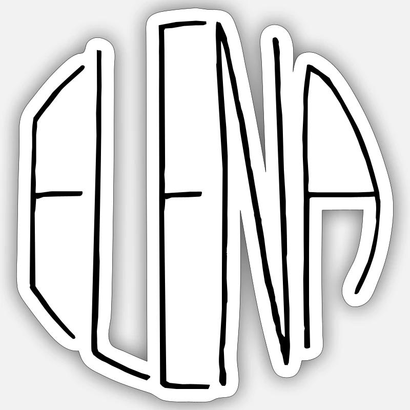 Elena Sticker taille S (10 x 10 cm)