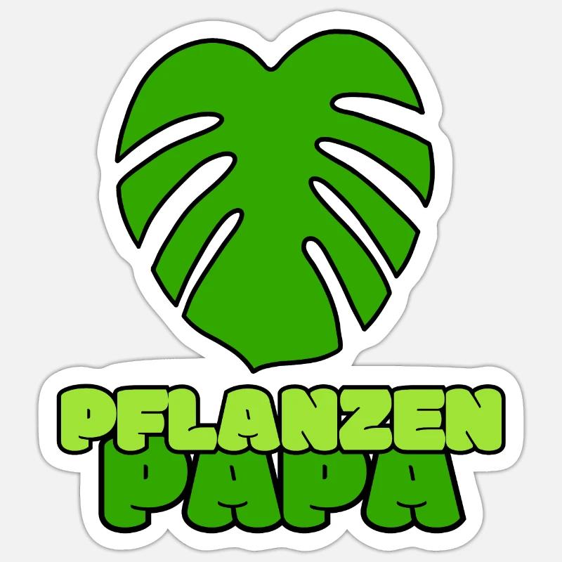 Plants Dad - Sticker size S (10 x 10 cm) - white matte