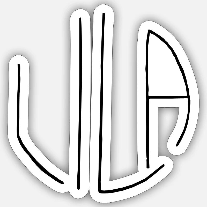 Lila Sticker Größe S (10 x 10 cm)