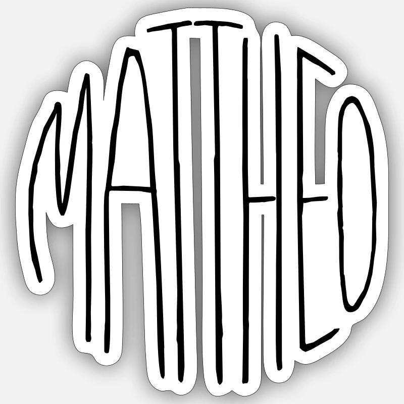Mattheo - Sticker size S (10 x 10 cm) - white matte
