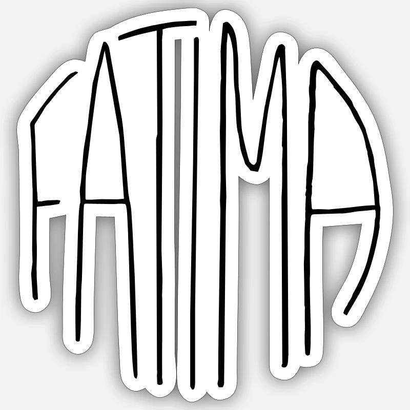 Fatima - Sticker size S (10 x 10 cm) - white matte