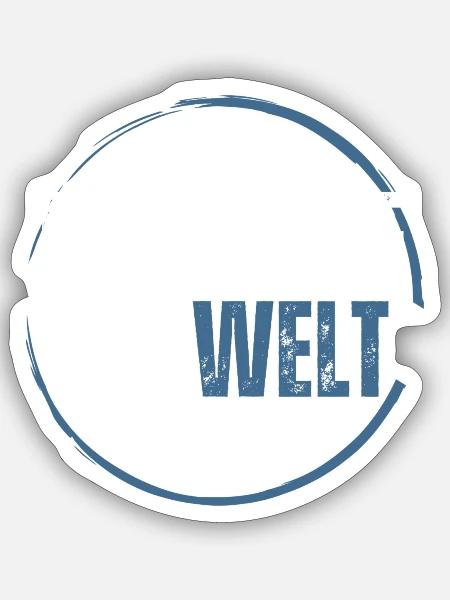 Entdecke die Welt - Sticker Größe S (10 x 10 cm) - Mattweiß