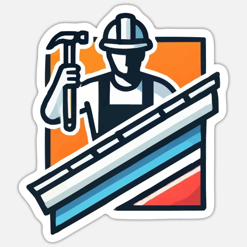 Dachdecker Symbol Sticker Größe S (10 x 10 cm)
