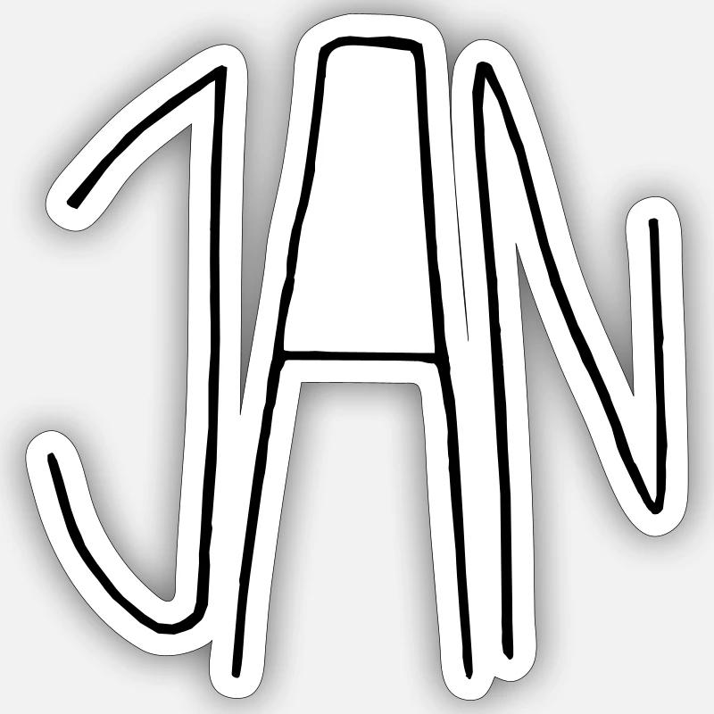Jan Sticker size S (10 x 10 cm)