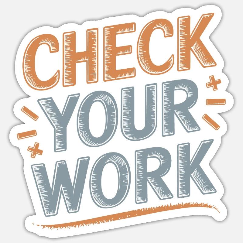 Mathematics made easy - Sticker size S (10 x 10 cm) - white matte