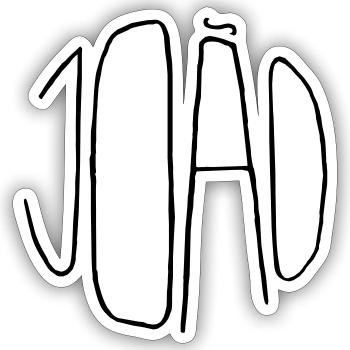 Joao - Sticker taille S (10 x 10 cm) - blanc mat - Devant