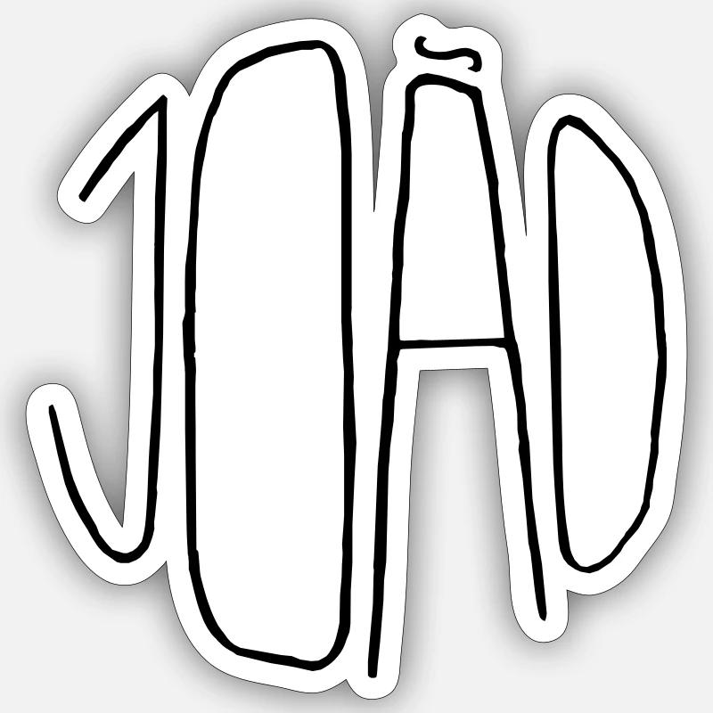 Joao - Sticker taille S (10 x 10 cm) - blanc mat