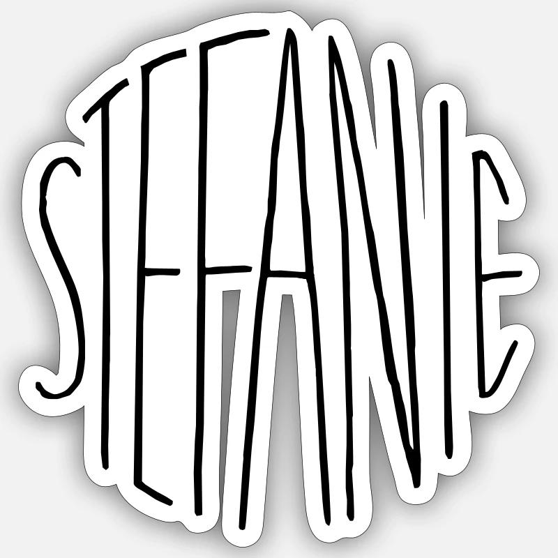 Stefanie - Sticker taille S (10 x 10 cm) - blanc mat