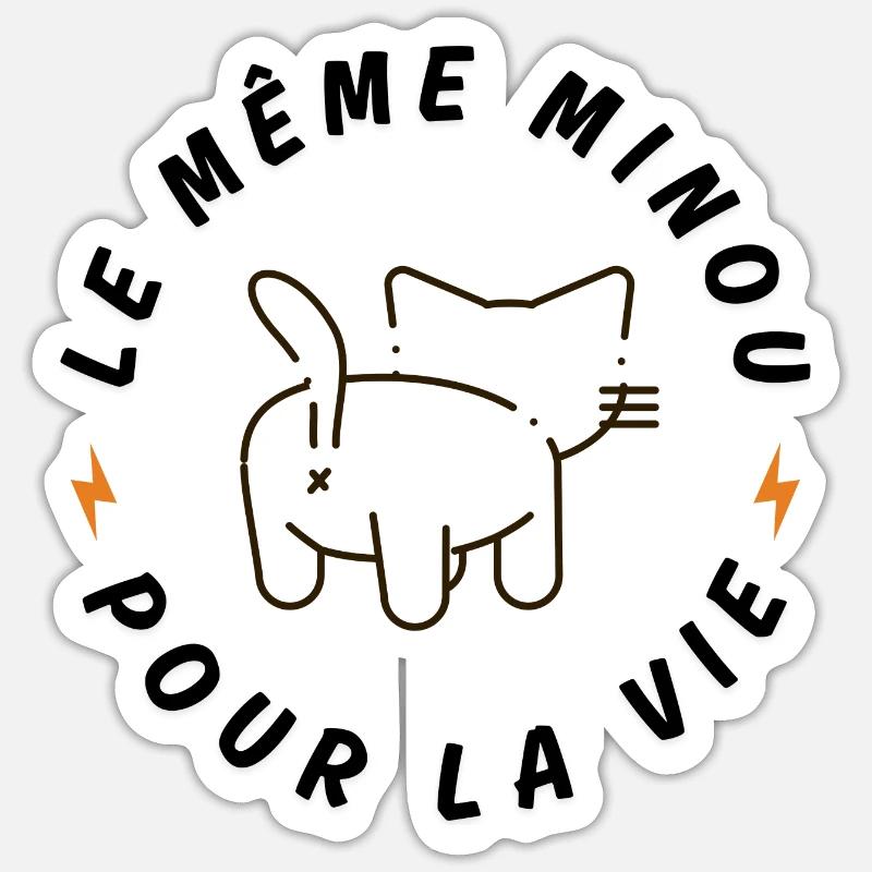 THE SAME KITTY FOR LIFE Sticker size S (10 x 10 cm)