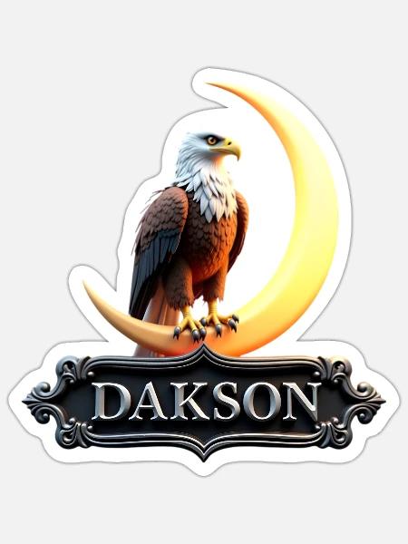 Himmlisches Adler Design von Dakson - Sticker Größe S (10 x 10 cm) - Mattweiß