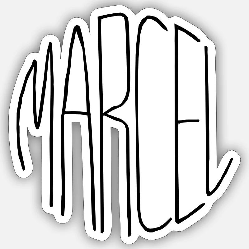 Marcel - Sticker size S (10 x 10 cm) - white matte