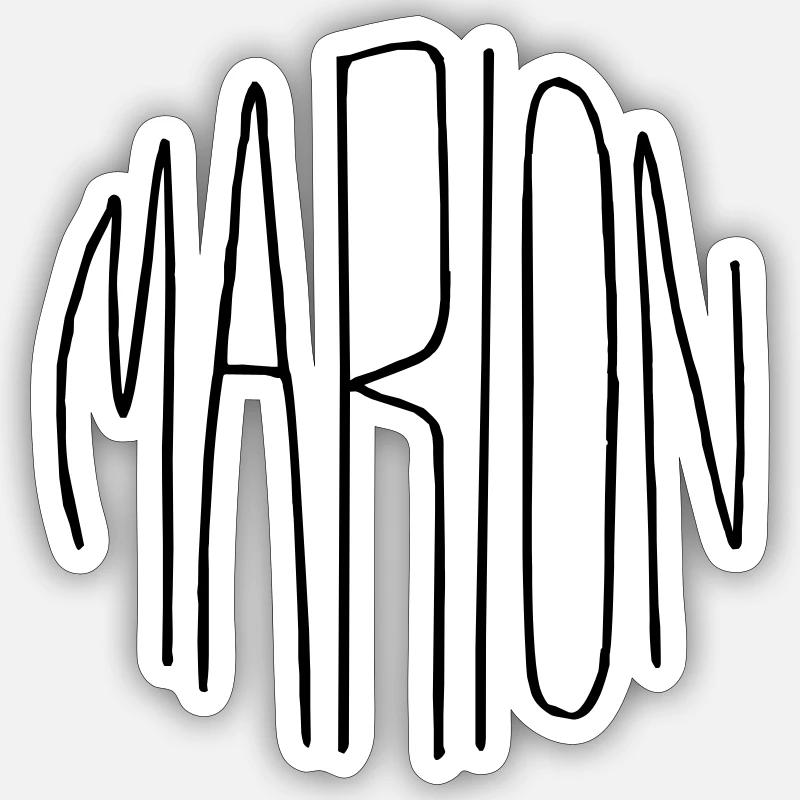 Marion - Sticker Größe S (10 x 10 cm) - Mattweiß