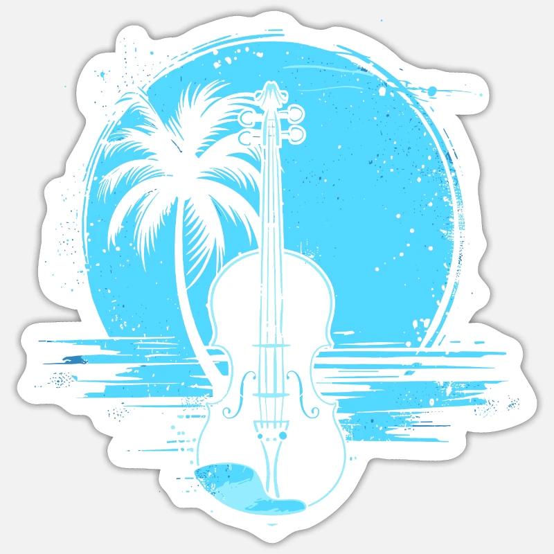 Graphisme violon Sticker taille S (10 x 10 cm)