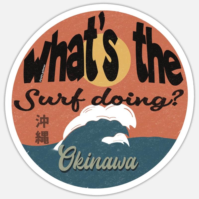 What’s The Surf Doing Sticker Größe S (10 x 10 cm)