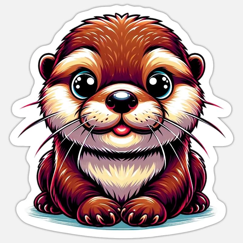 Otter Sticker Größe S (10 x 10 cm)