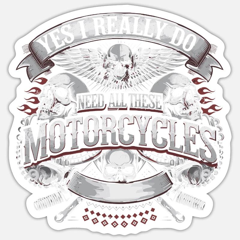 Motorcycle love without compromise Sticker size S (10 x 10 cm)