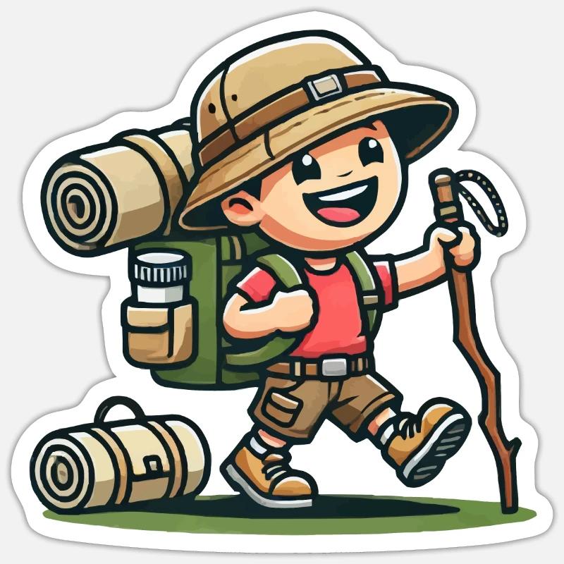 walker - Sticker size S (10 x 10 cm) - white matte