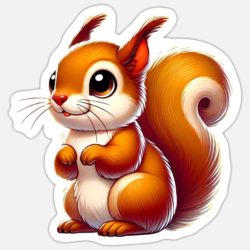 Eichhörnchen Sticker Größe S (10 x 10 cm)