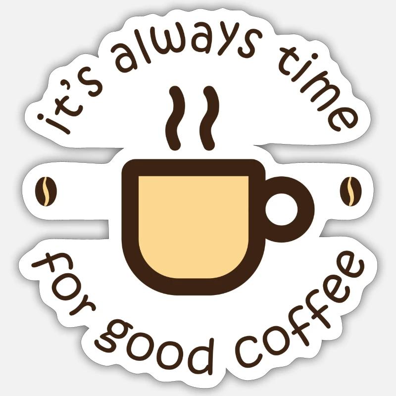 good coffee - Sticker taille S (10 x 10 cm) - blanc mat