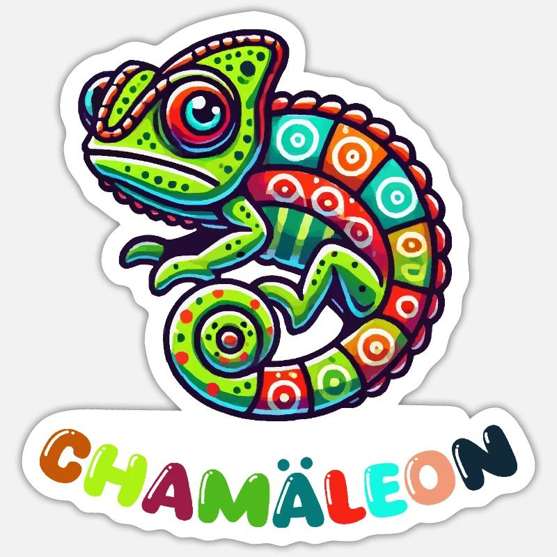Chamäleon Sticker Größe S (10 x 10 cm)