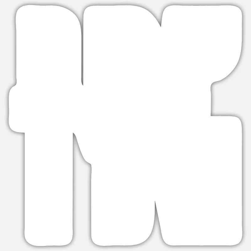 Brutalisme - Sticker taille S (10 x 10 cm) - blanc mat
