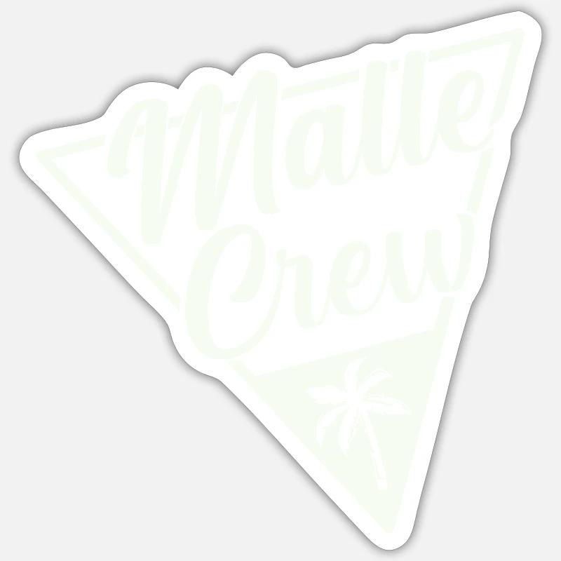 Malle Crew Mallorca - Sticker taille S (10 x 10 cm) - blanc mat