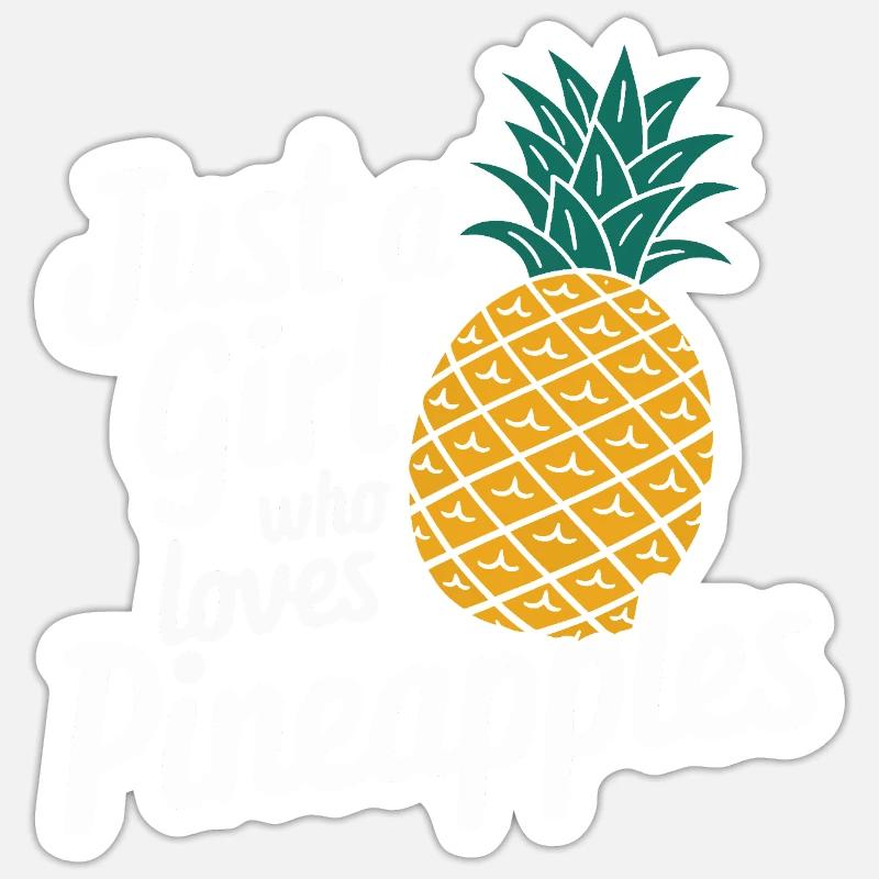 Pineapple tropical hawaiian fruit - Sticker size S (10 x 10 cm) - white matte