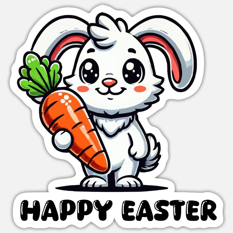 hase rabbit comic Sticker Größe S (10 x 10 cm)